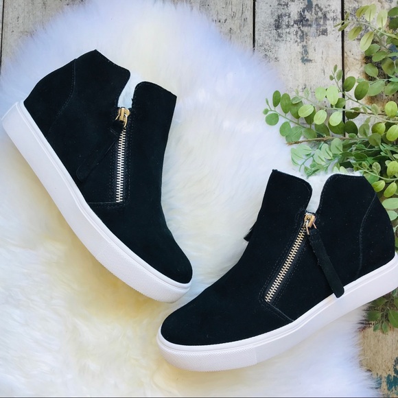 steve madden faux fur sneakers